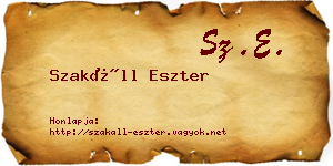 Szakáll Eszter névjegykártya