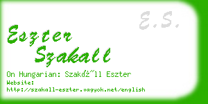 eszter szakall business card